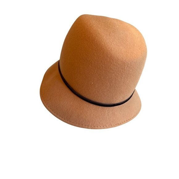 Raffaello Bettini Womens Wool Felt Hat With Black Velvet Ribbon Made In Italy - Picture 2 of 6